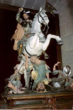 Santiago Matamoros, Sint Jacob-de-Morendoder, beeldengroep in de Kathedraal van Compostela